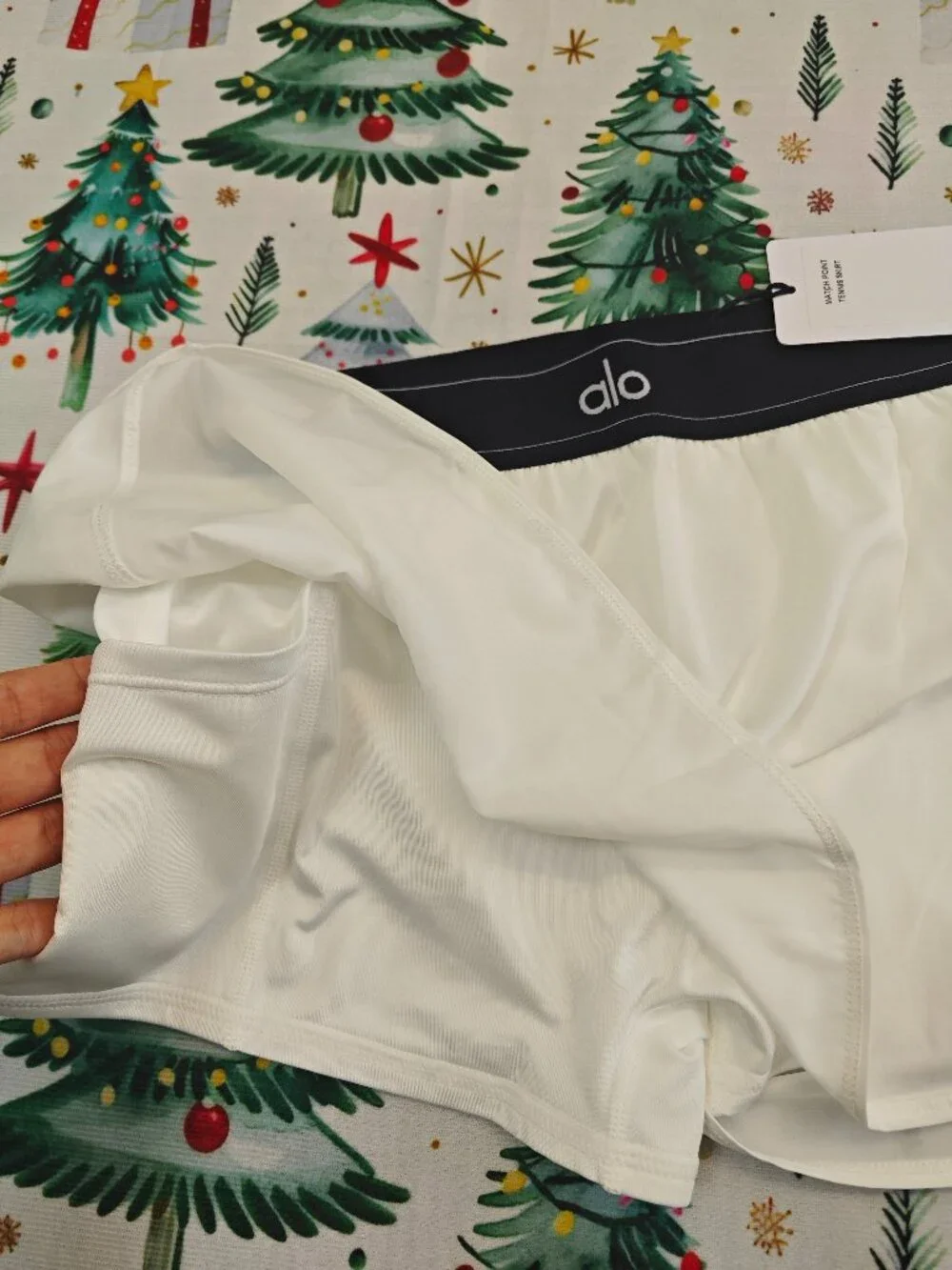 ALO Yoga Match Point Tennis Skirt🤗 White | Built-In Shorts✨New with tags